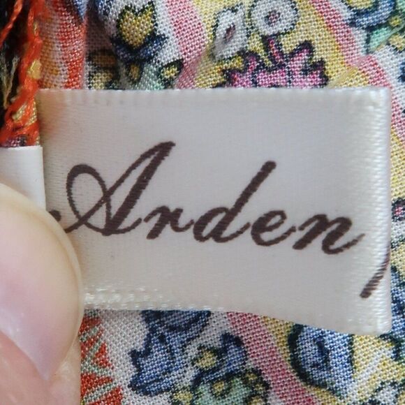 ARDEN FURTADO ORANGE FLORAL HALTER HIGH NECK ROMPER SIZE MEDIUM - Picture 2 of 9